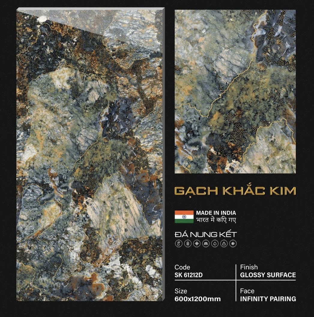 Đá bóng kính tông đậm 60x120