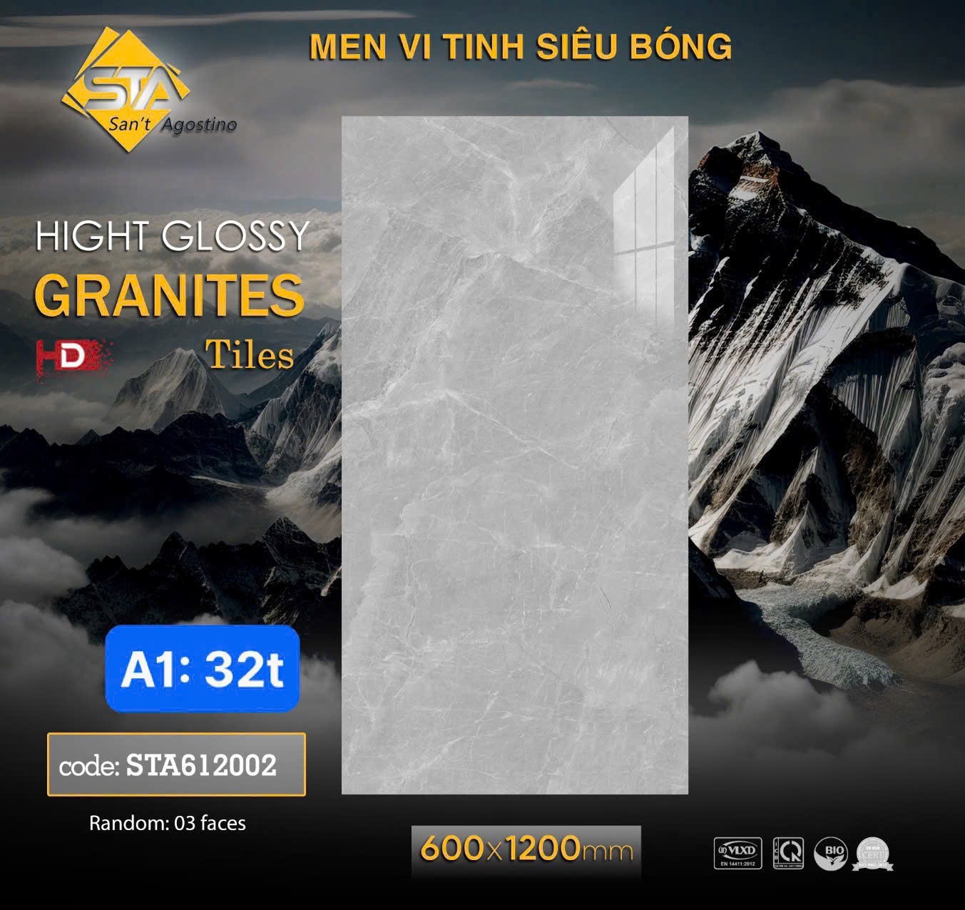 Đá bóng kính cao cấp loại 1&2 60x120 SALE