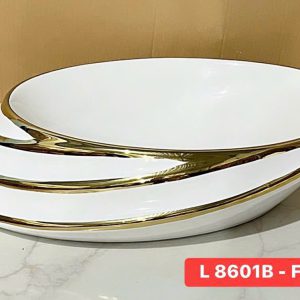 Tổng Hợp Lavabo Sứ Trắng Viền Vàng Luxury