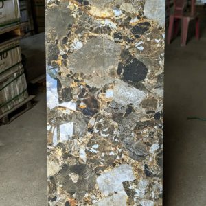 Đá Bóng Kính Khắc Kim Cao Cấp 60x120 Hoàng Gia
