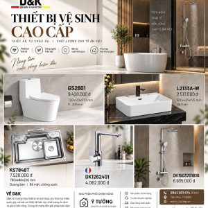 D&K – THIẾT BỊ VỆ SINH HIỆN ĐẠI, TINH TẾ CHO KHÔNG GIAN SỐNG